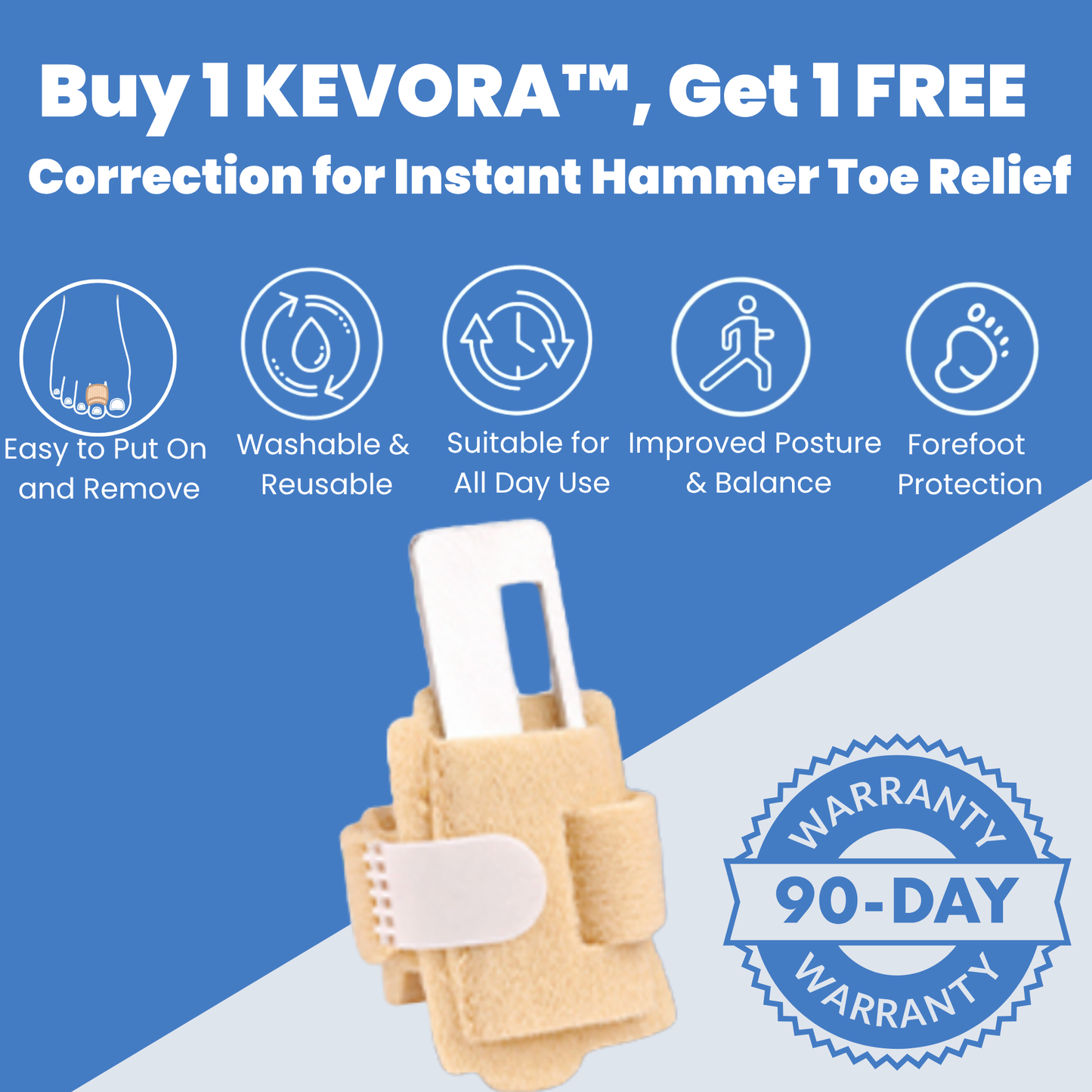 Kevora™ Hammer Toe Corrector Fabric Buddy Wraps