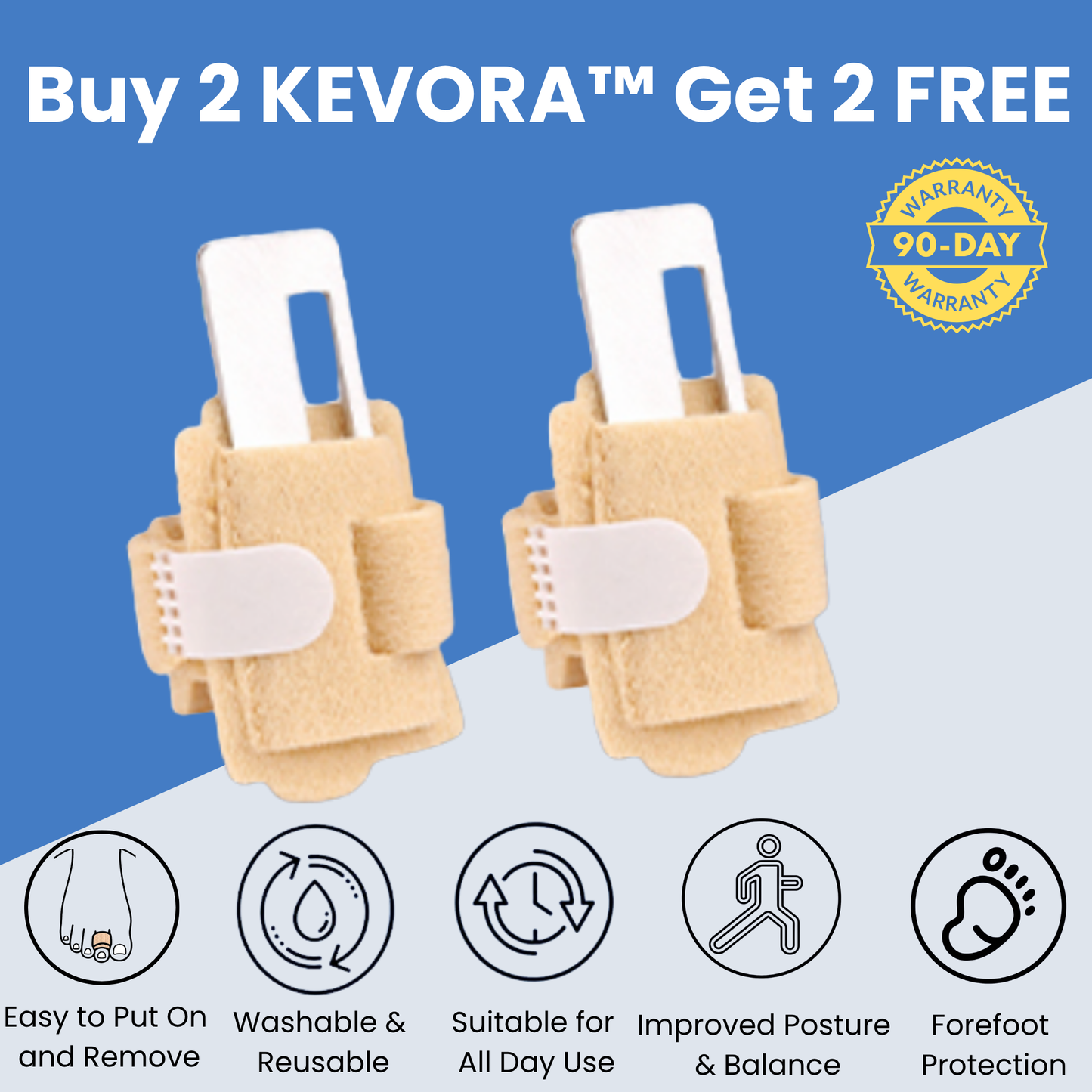 Kevora™ Hammer Toe Corrector Fabric Buddy Wraps