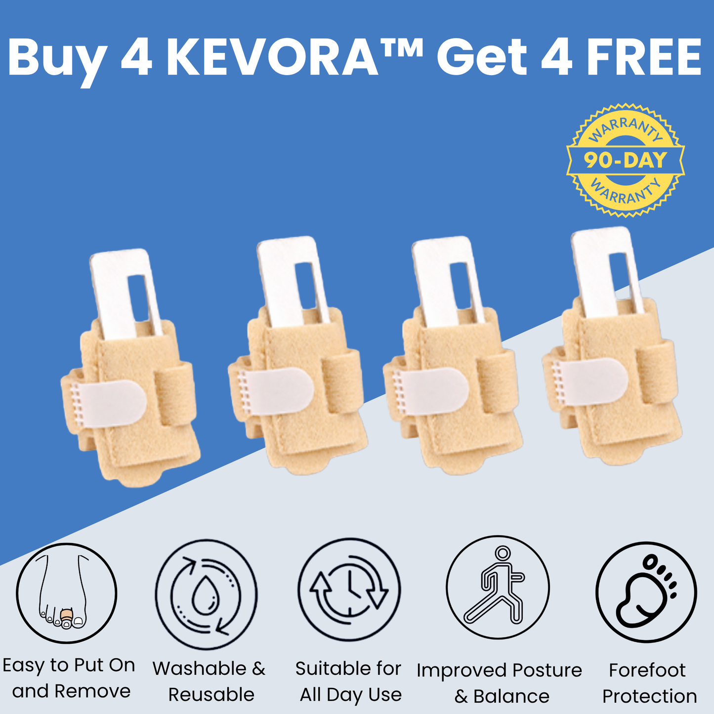 Kevora™ Hammer Toe Corrector Fabric Buddy Wraps