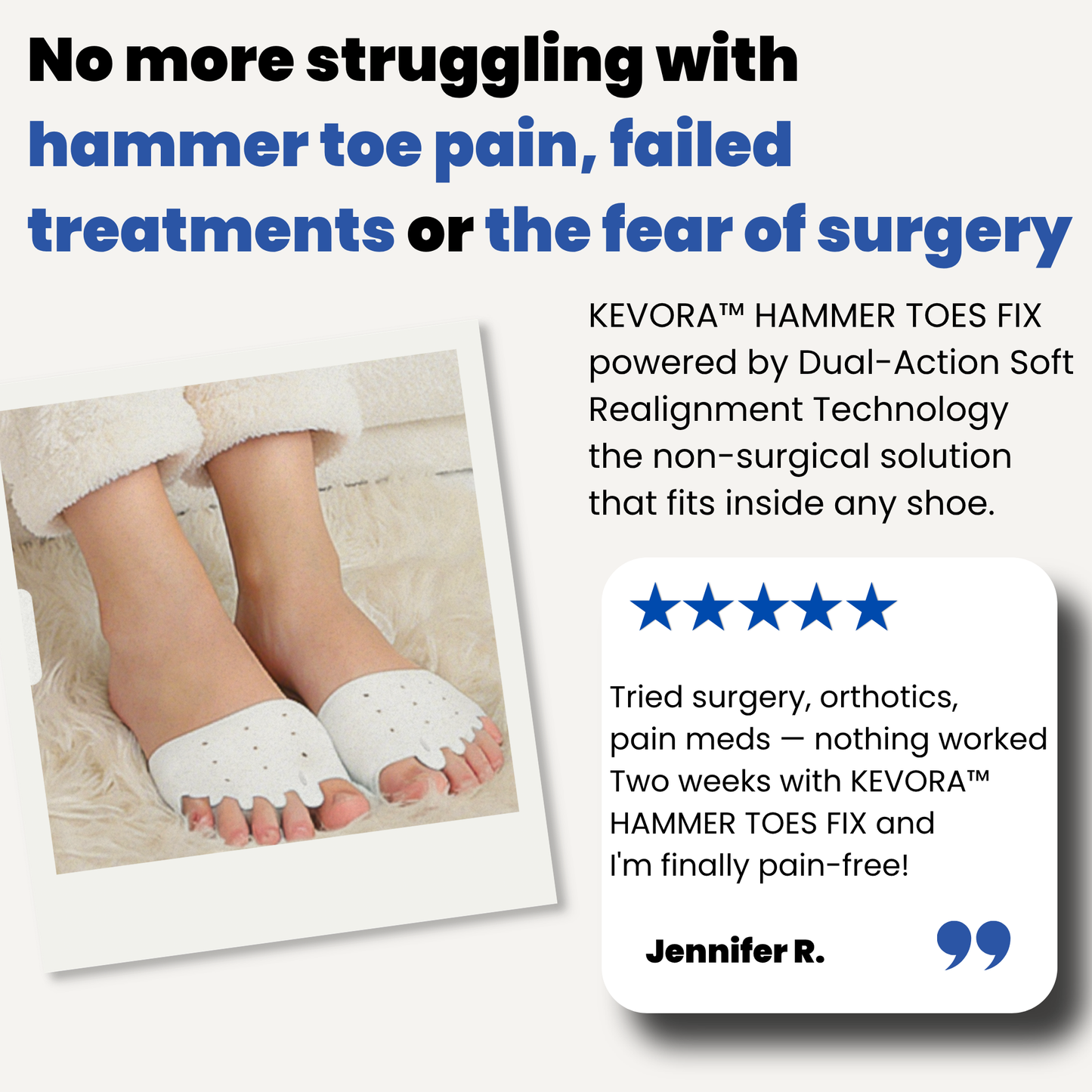 KEVORA™ HAMMER TOES FIX – Toe Straightener & Pain Relief