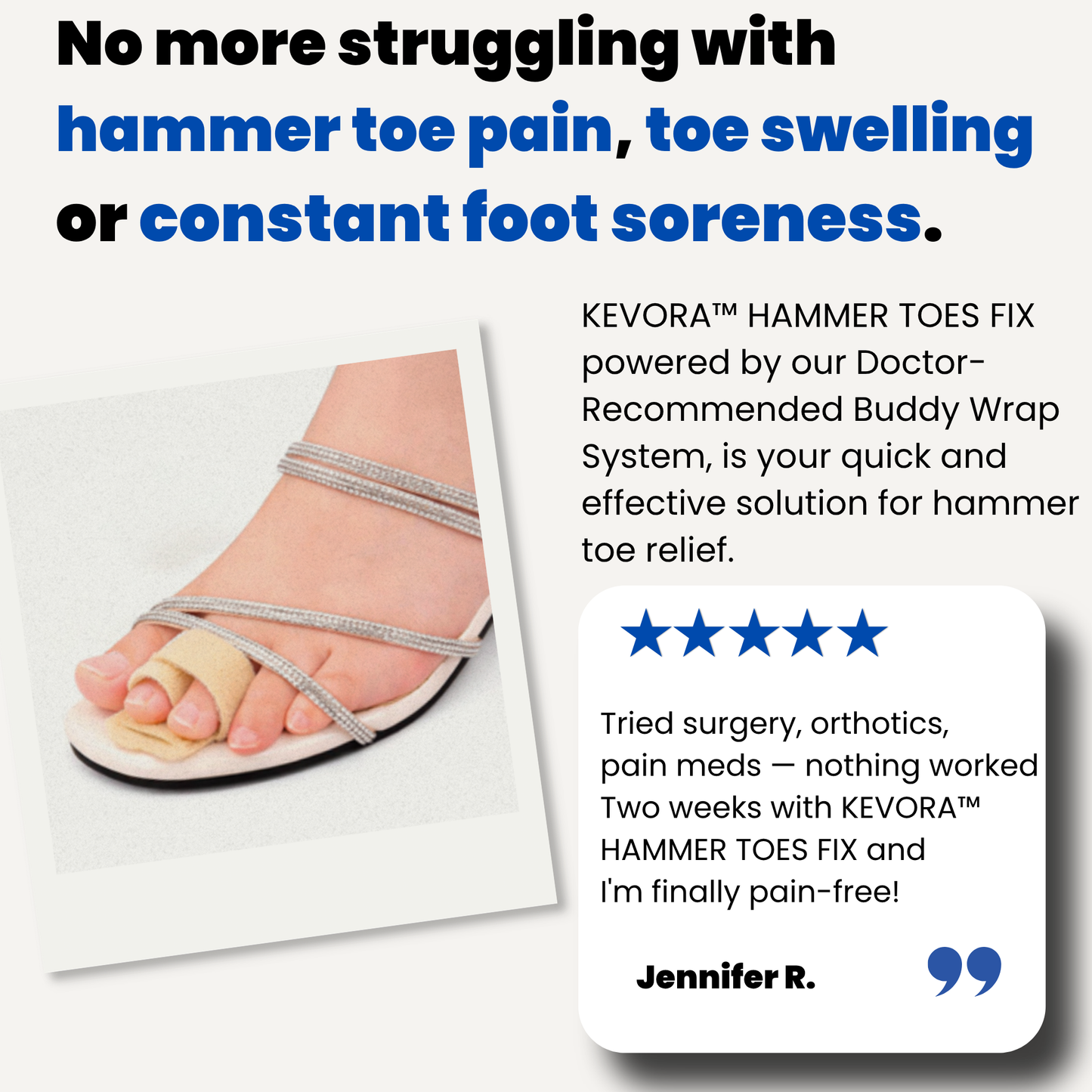 Kevora™ Hammer Toe Corrector Fabric Buddy Wraps