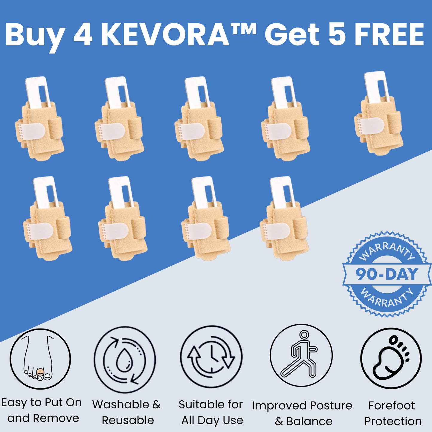 Kevora™ Hammer Toe Corrector Fabric Buddy Wraps