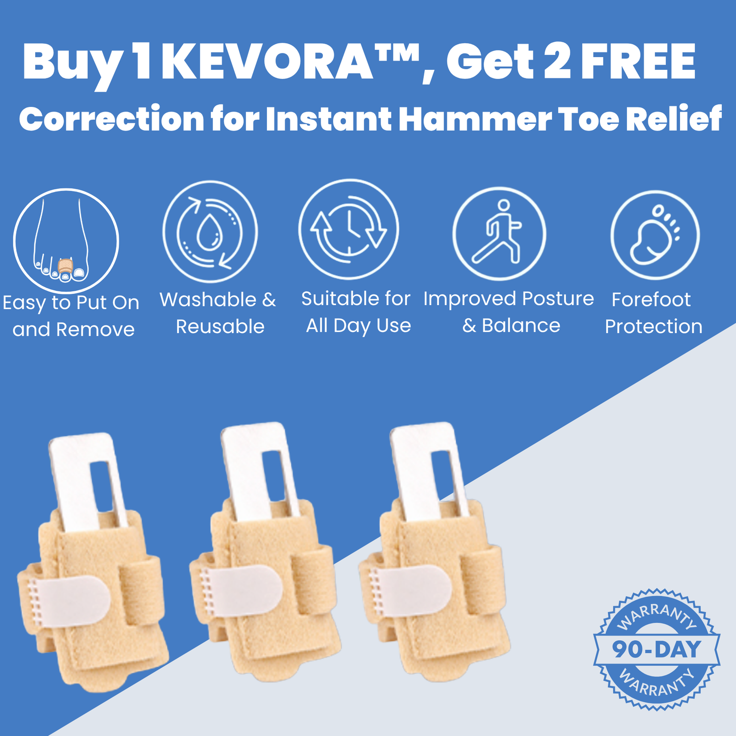 Kevora™ Hammer Toe Corrector Fabric Buddy Wraps