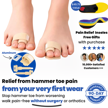 Kevora™  Hammer Toe Corrector with Aluminum Plate - Fabric Buddy Wraps