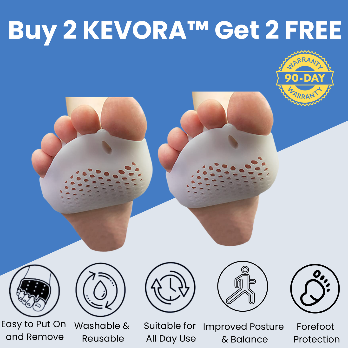 KEVORA™ HAMMER TOES FIX – Toe Straightener & Pain Relief
