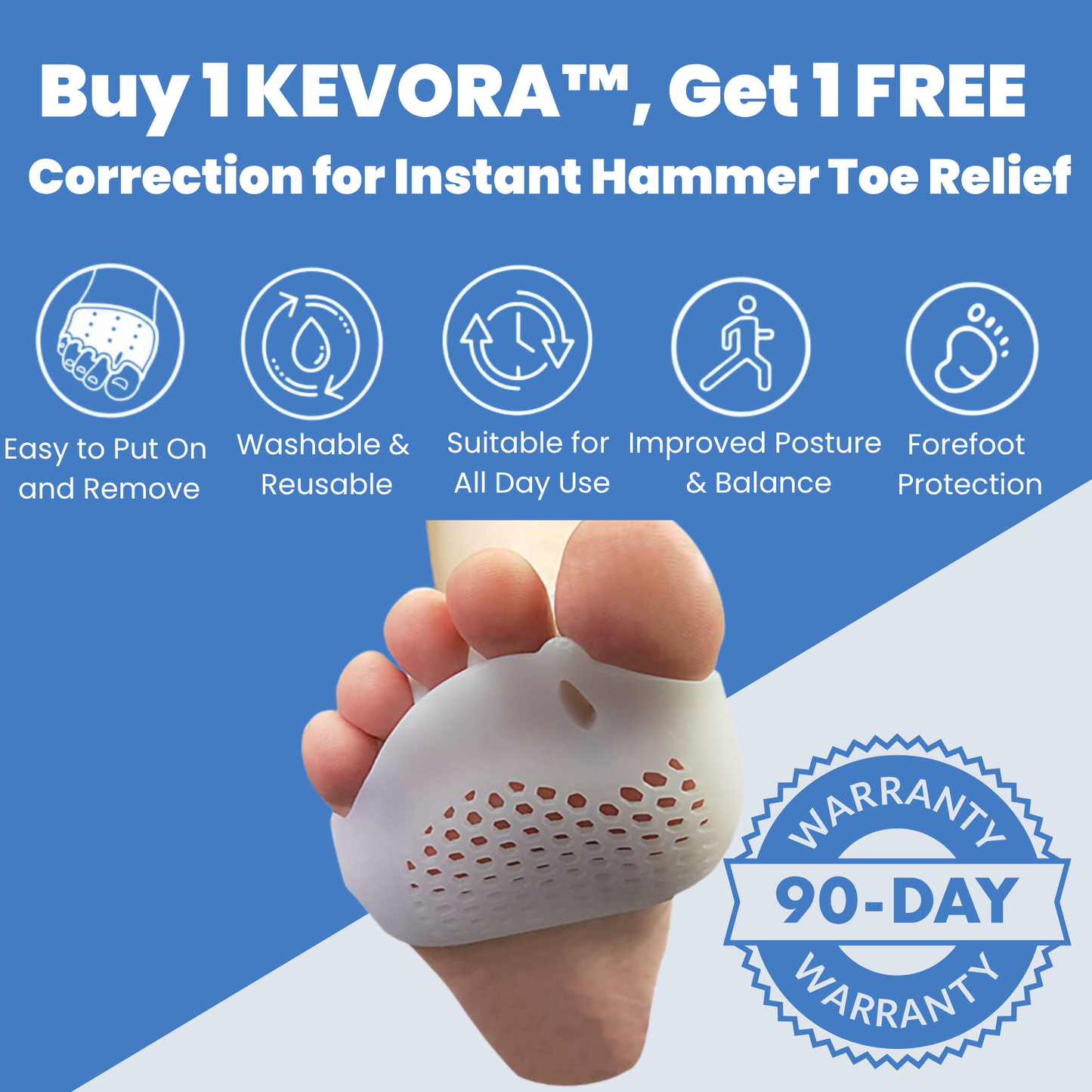 KEVORA™ HAMMER TOES FIX – Toe Straightener & Pain Relief