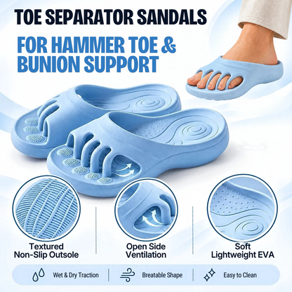 Kevora Toe Separator Sandals for Hammer Toe & Bunion Support