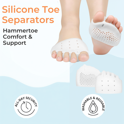 1 Pair Silicone Toe Separators - Hammer Toe Straighteners
