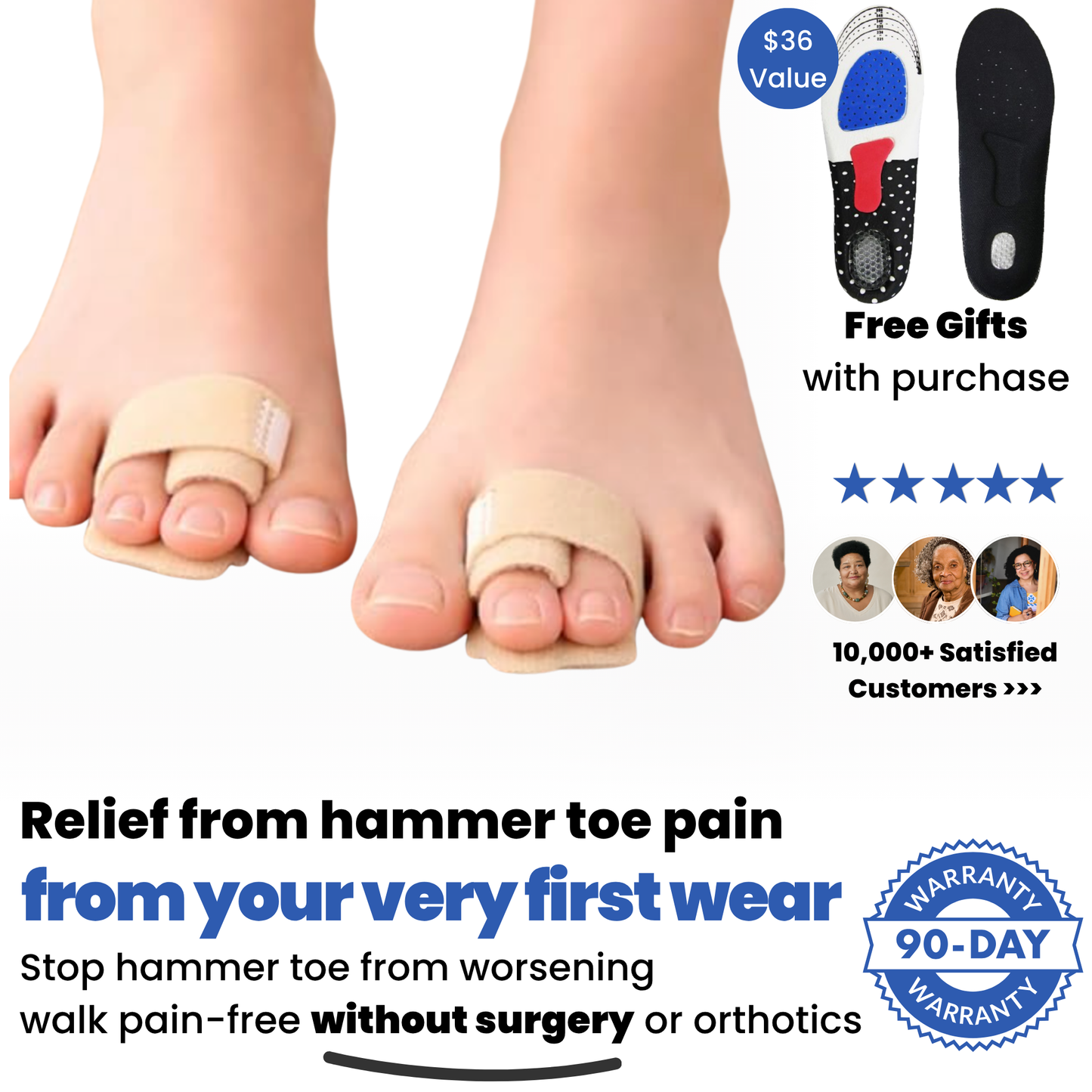 Kevora™ Hammer Toe Corrector Fabric Buddy Wraps